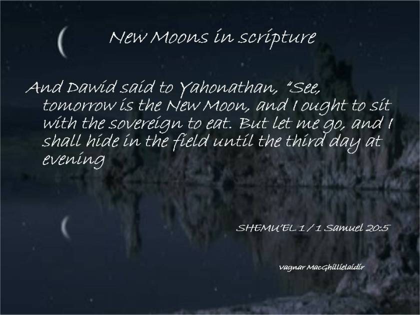 NEW MOON DAYS IN SCRIPTURE 1