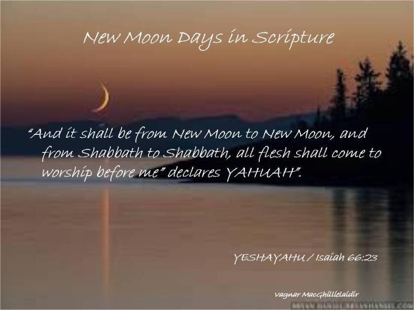 NEW MOON DAYS IN SCRIPTURE 7