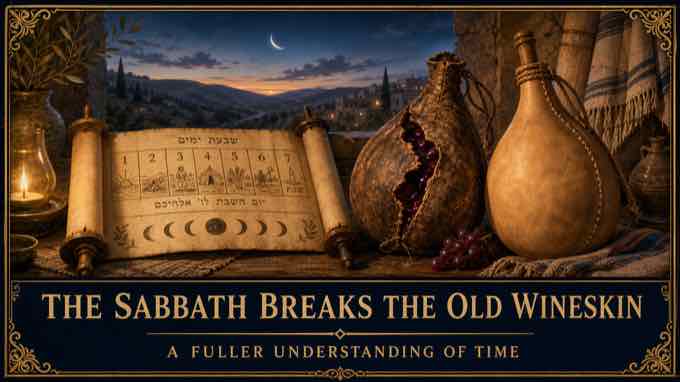 The Sabbath breaks the old wineskin.