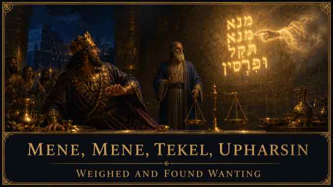 Mene, Mene, Tekel, Upharsin — Weighed and Found Wanting