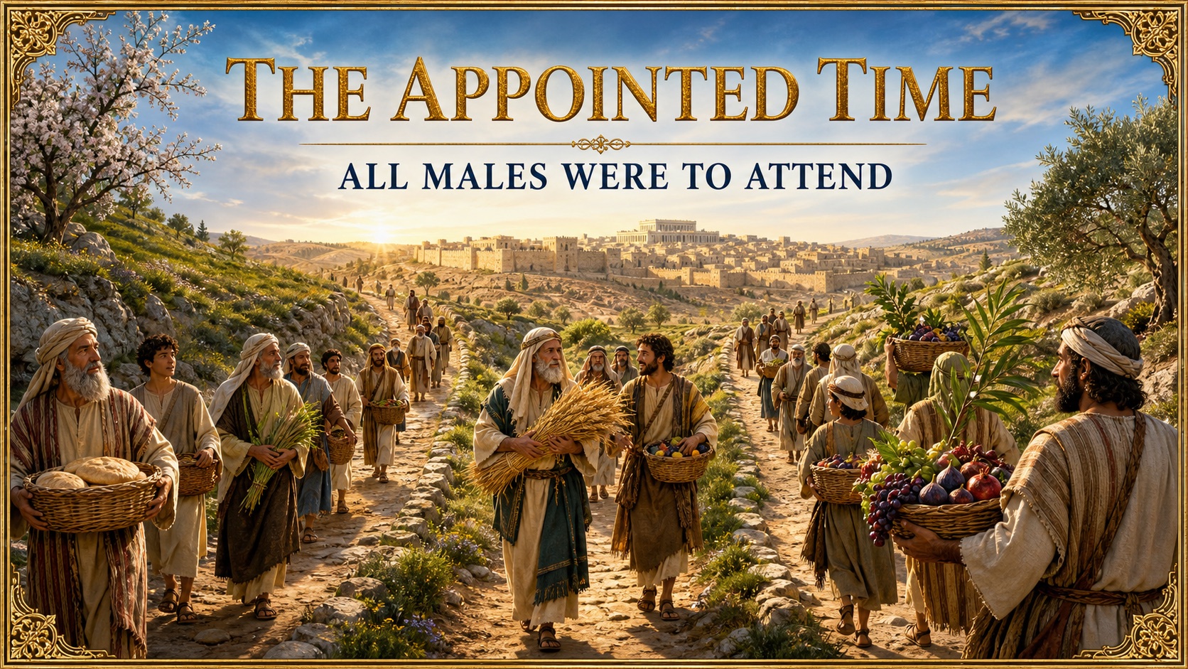 The appointed time all males were to attend.