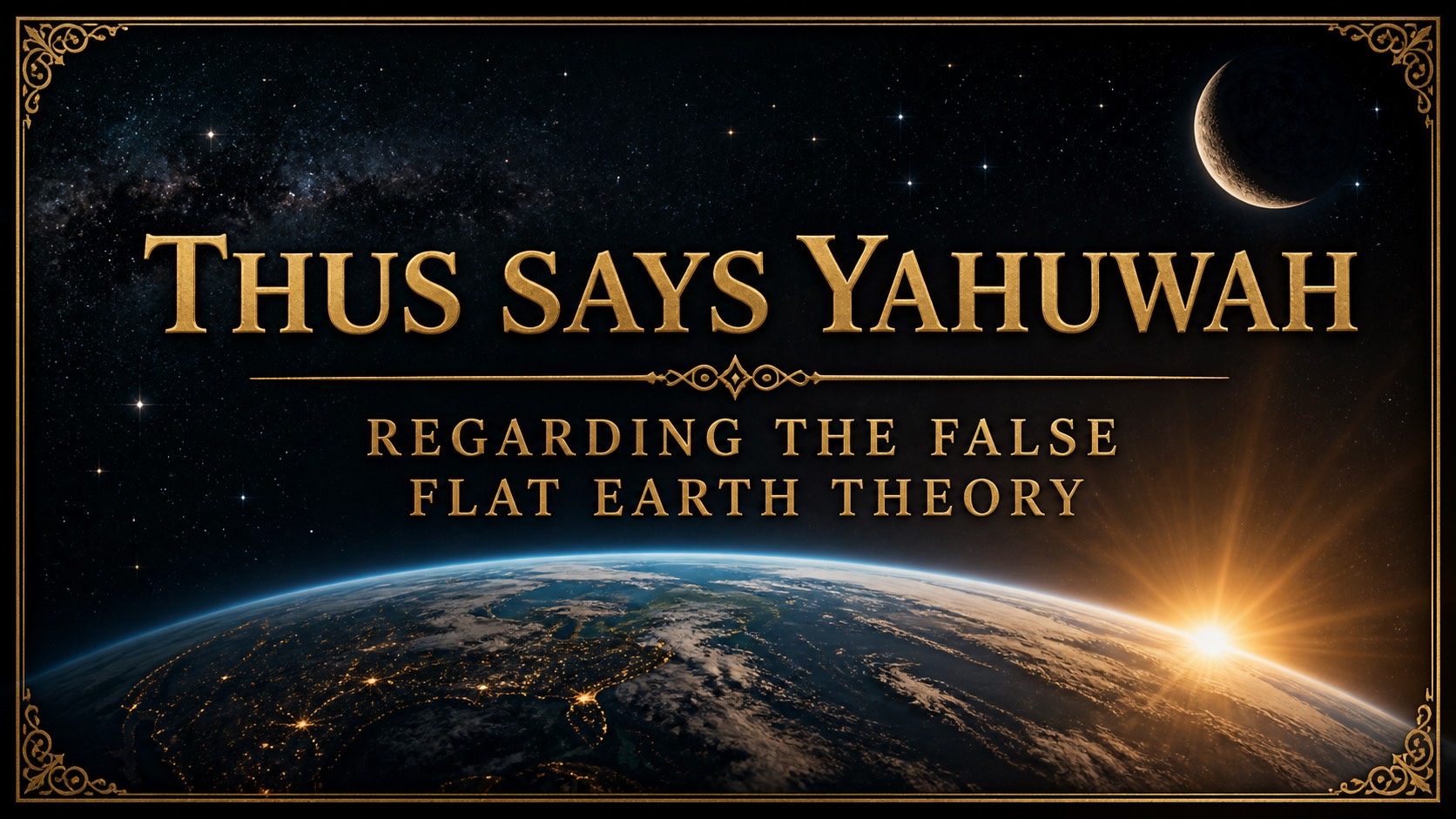 Thus says Yahuwah Regarding the false flat earth theory.