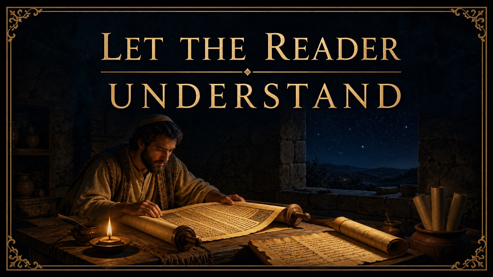 Let the reader understand